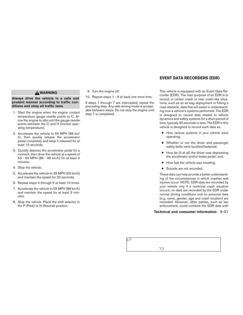 Event data recorders (edr) -31 | NISSAN 2009 Xterra User Manual | Page 325 / 336