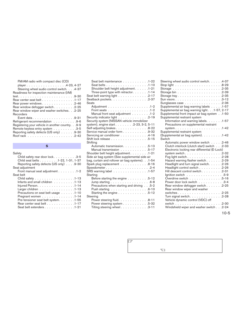 NISSAN 2009 Xterra User Manual | Page 333 / 336
