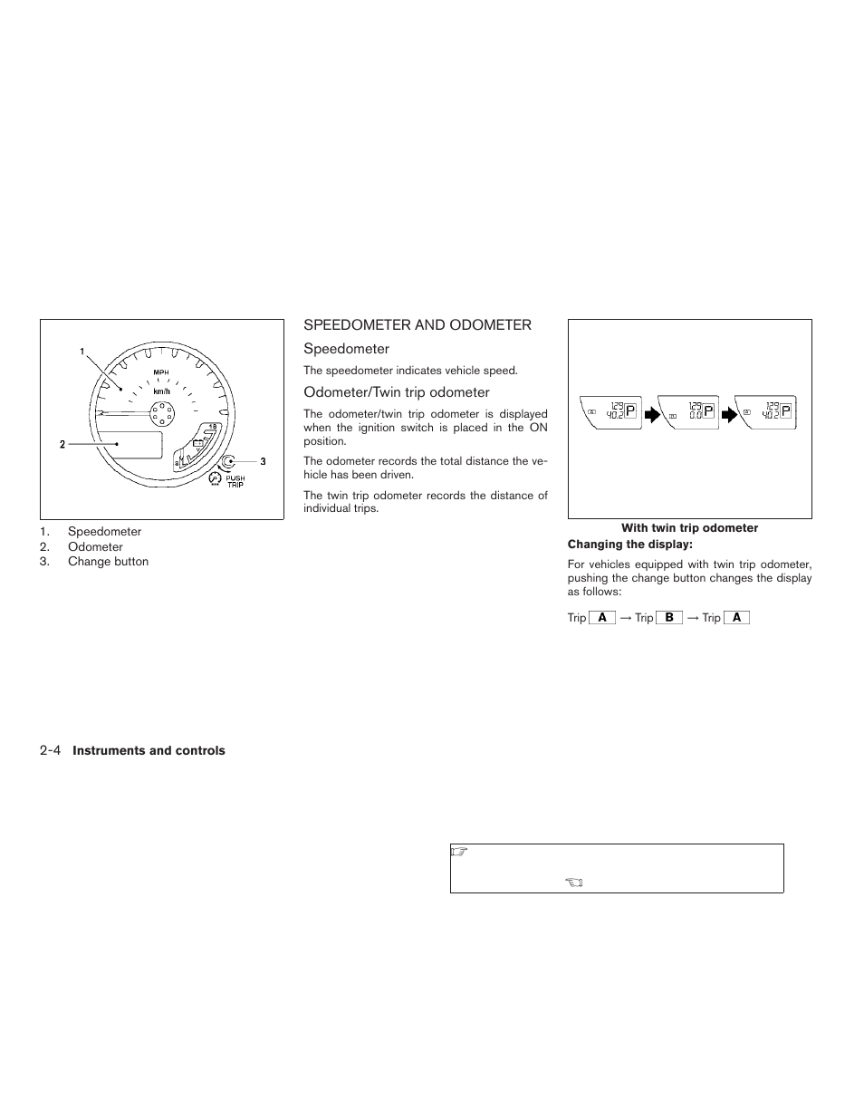 Speedometer and odometer -4 | NISSAN 2009 Xterra User Manual | Page 80 / 336