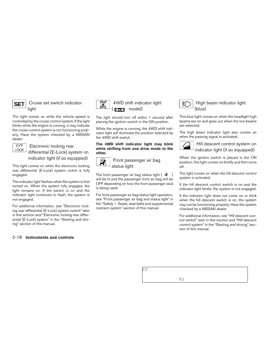 NISSAN 2009 Xterra User Manual | Page 94 / 336