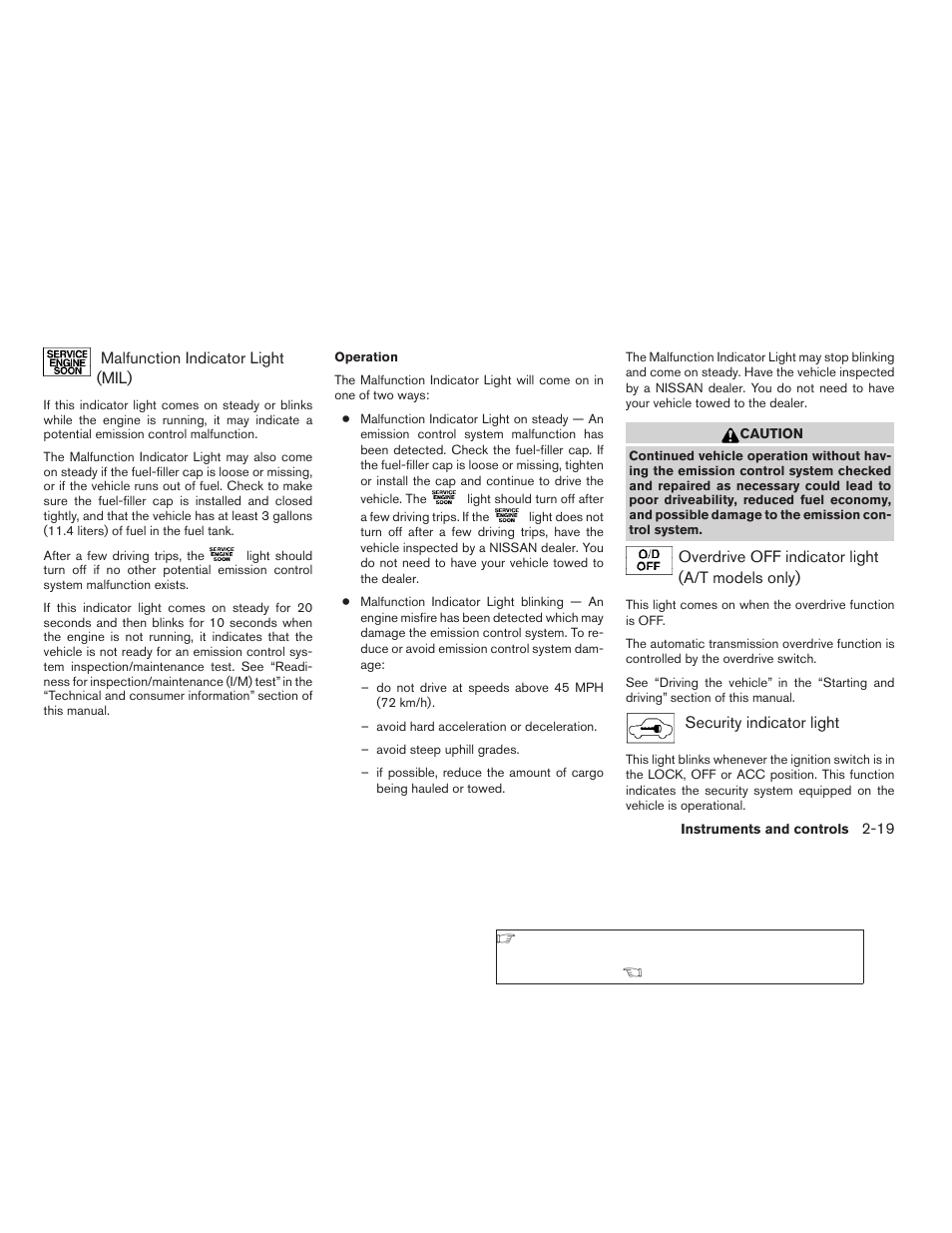NISSAN 2009 Xterra User Manual | Page 95 / 336
