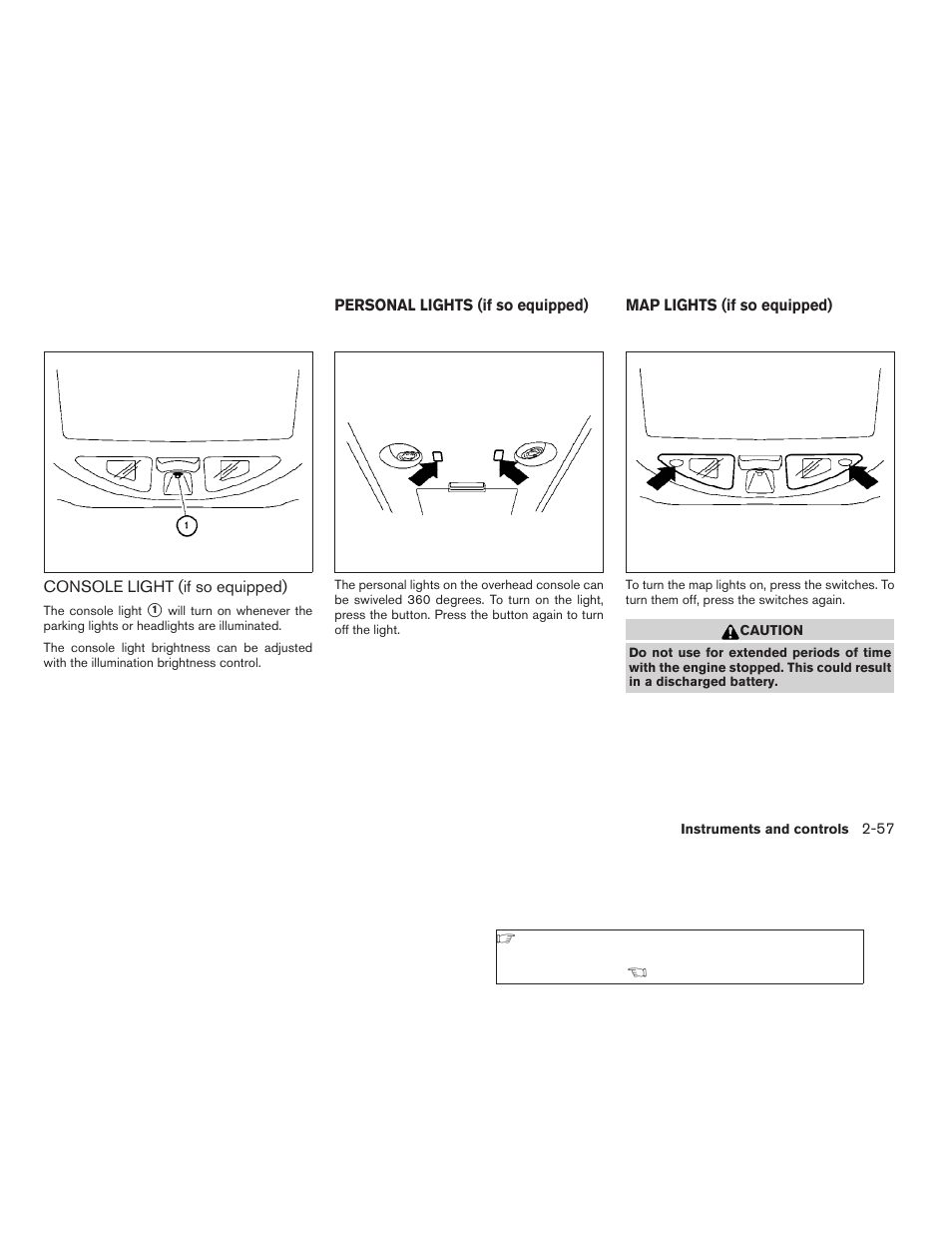 Console light (if so equipped) -57 | NISSAN 2009 Titan User Manual | Page 135 / 408