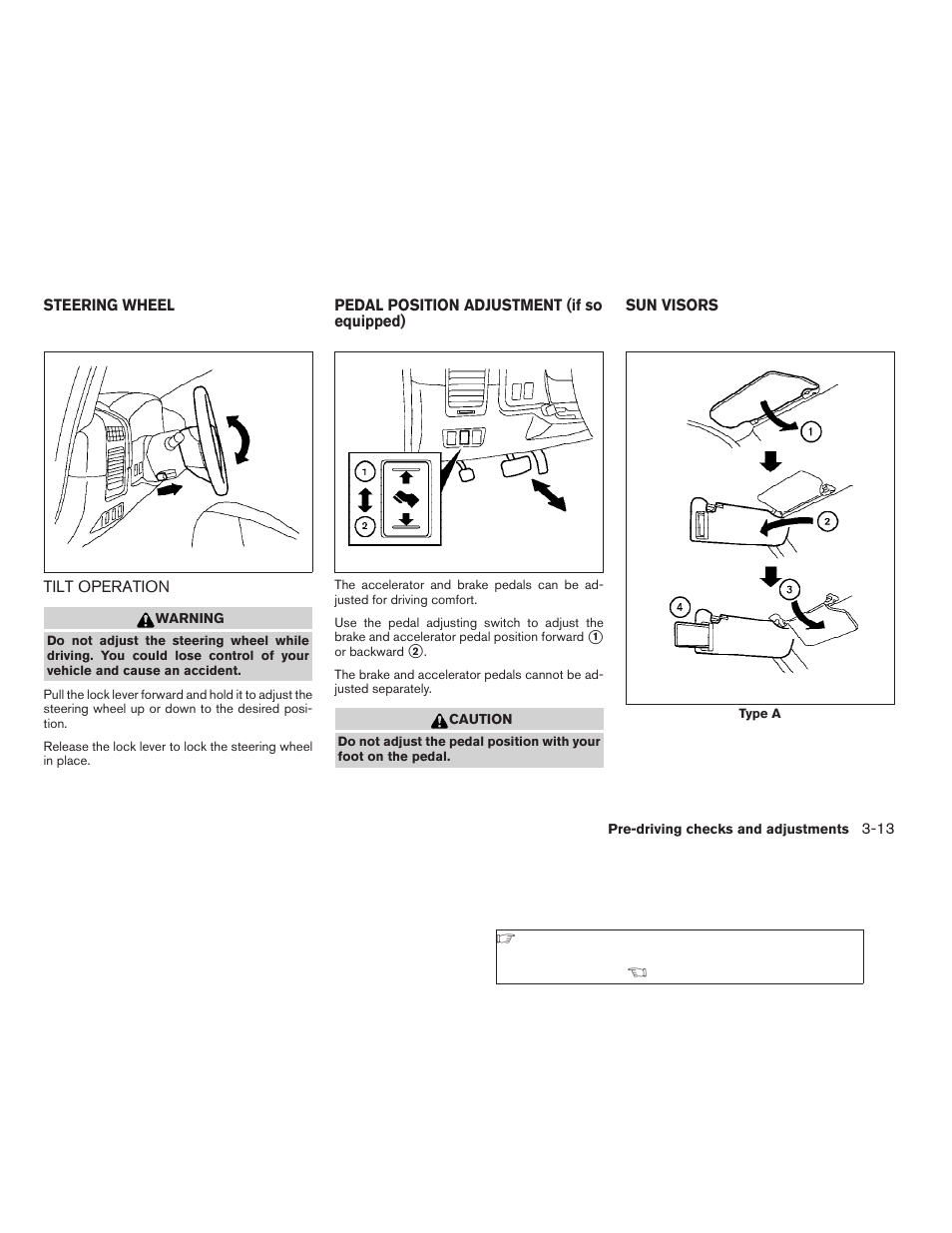 Steering wheel -13, Tilt operation -13 | NISSAN 2009 Titan User Manual | Page 153 / 408