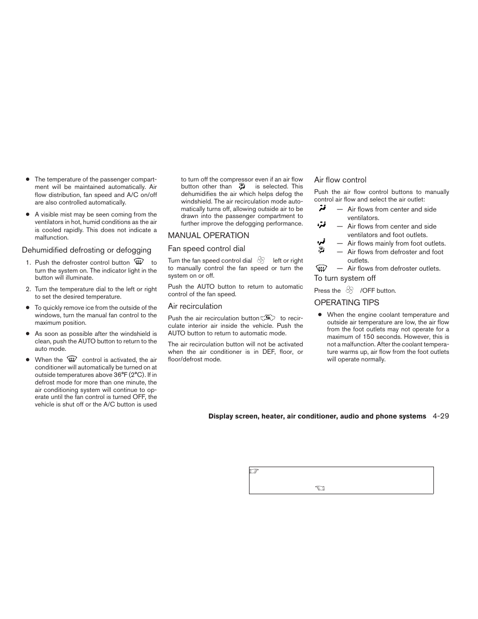 Manual operation -29 operating tips -29 | NISSAN 2009 Titan User Manual | Page 195 / 408