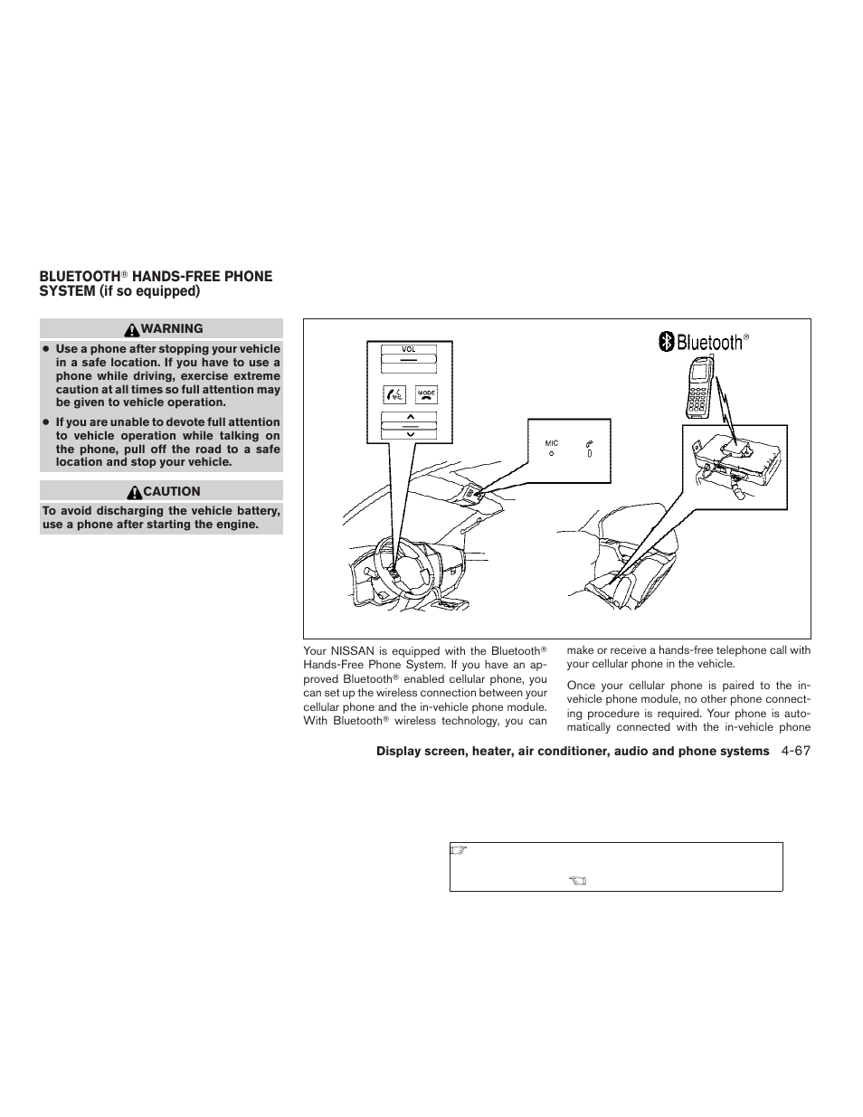 Bluetooth, Hands-free phone system, If so equipped) -67 | NISSAN 2009 Titan User Manual | Page 233 / 408