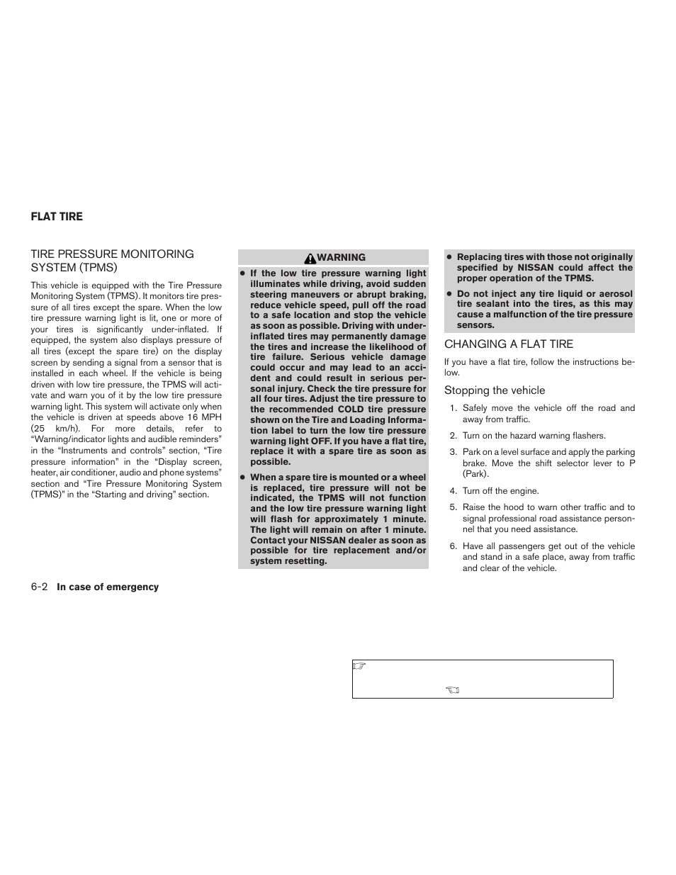 Flat tire -2 | NISSAN 2009 Titan User Manual | Page 286 / 408