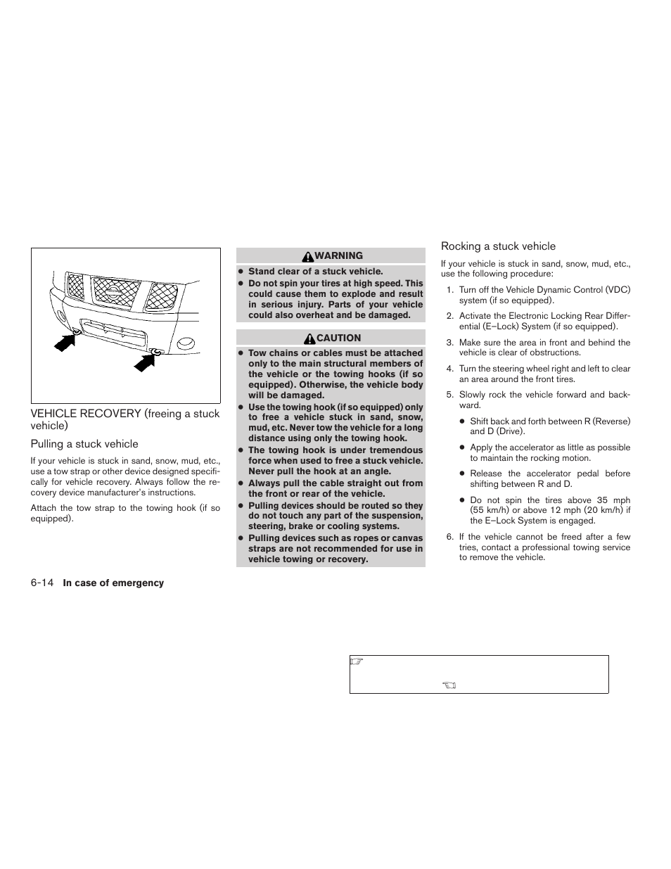 Vehicle recovery (freeing a stuck vehicle) -14 | NISSAN 2009 Titan User Manual | Page 298 / 408