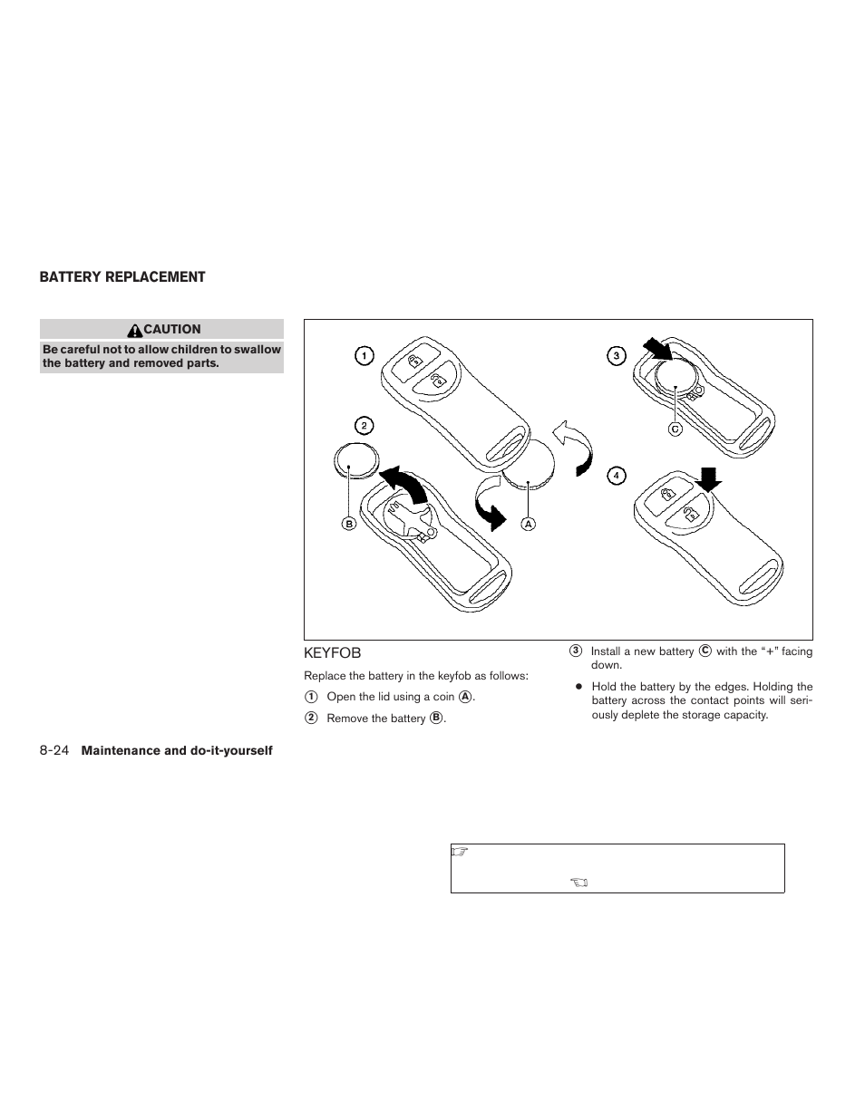 Battery replacement -24, Keyfob -24 | NISSAN 2009 Titan User Manual | Page 328 / 408