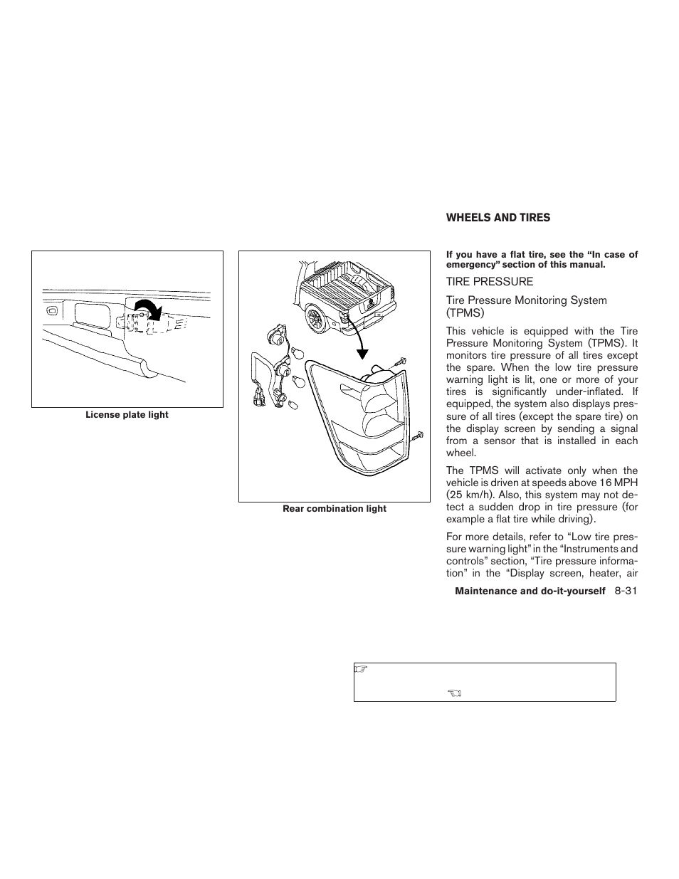 Wheels and tires -31, Tire pressure -31 | NISSAN 2009 Titan User Manual | Page 335 / 408