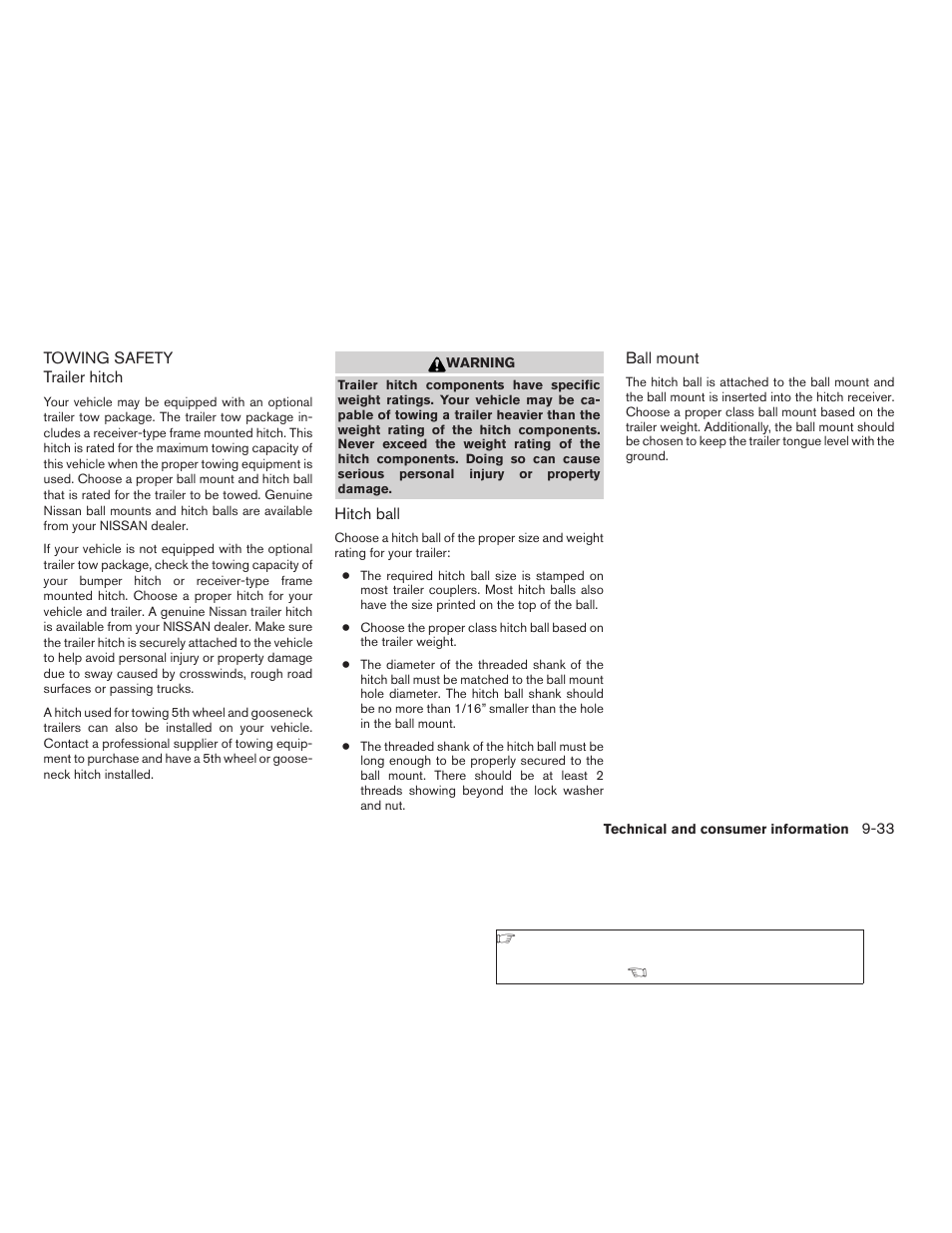 Towing safety -33 | NISSAN 2009 Titan User Manual | Page 379 / 408