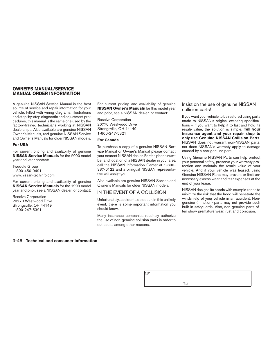 In the event of a collision -46 | NISSAN 2009 Titan User Manual | Page 392 / 408