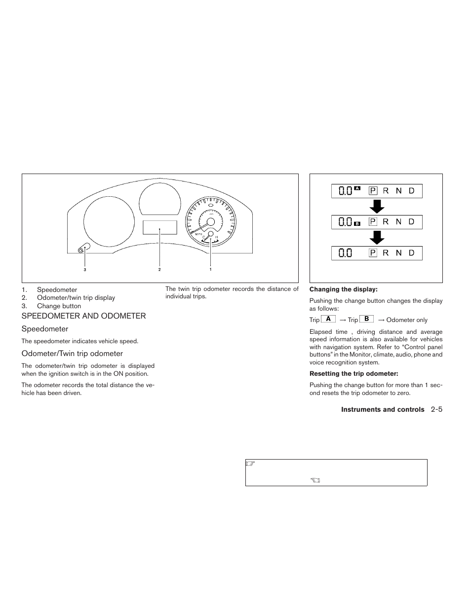 Speedometer and odometer -5 | NISSAN 2009 Titan User Manual | Page 83 / 408