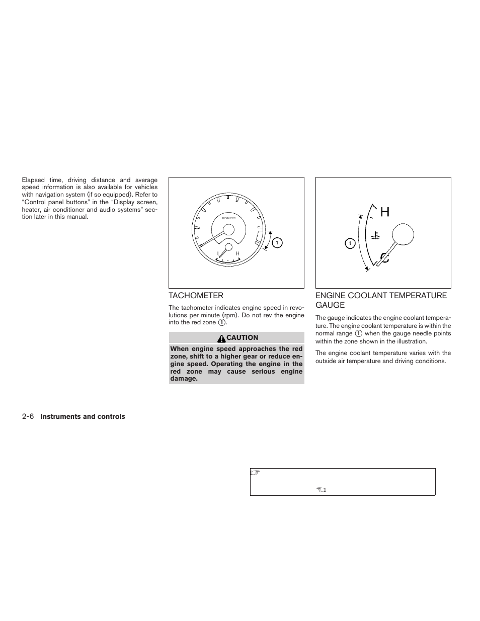 Tachometer -6 engine coolant temperature gauge -6 | NISSAN 2009 Titan User Manual | Page 84 / 408