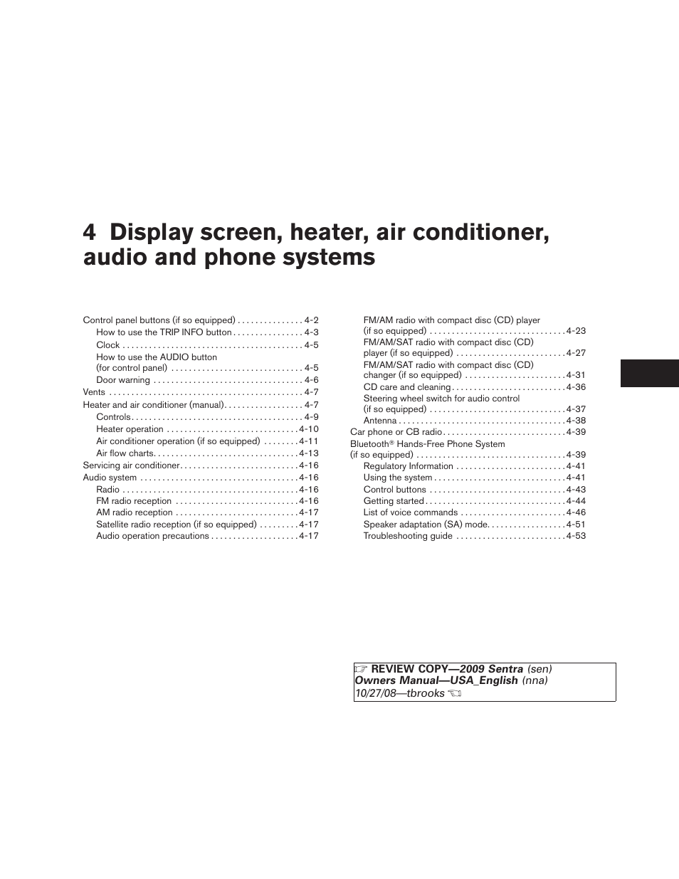 NISSAN 2009 Sentra User Manual | Page 143 / 326