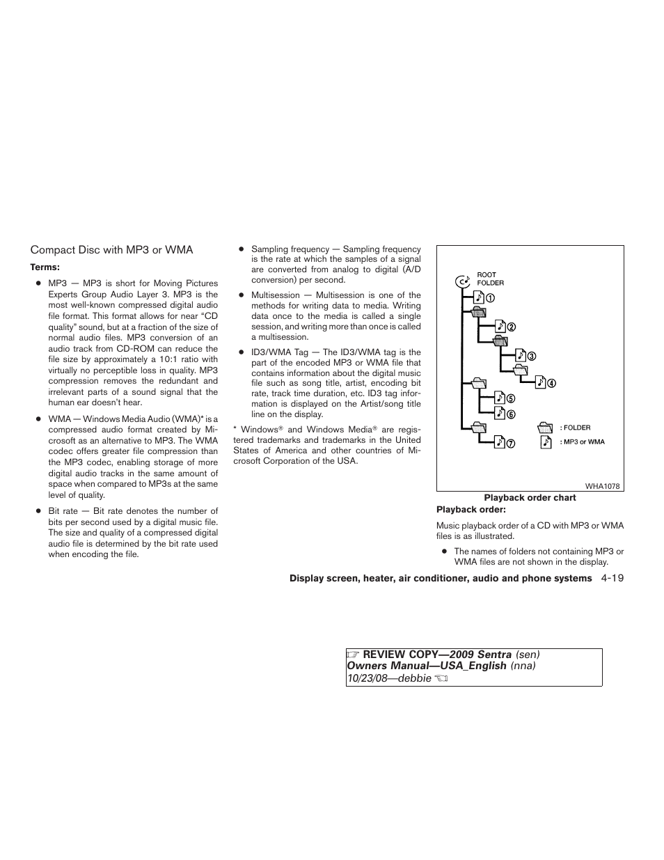 NISSAN 2009 Sentra User Manual | Page 161 / 326