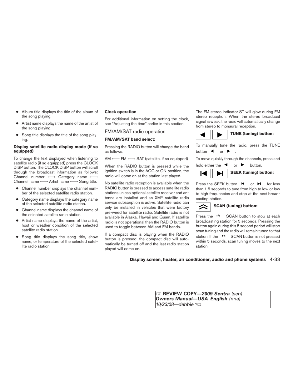 NISSAN 2009 Sentra User Manual | Page 175 / 326
