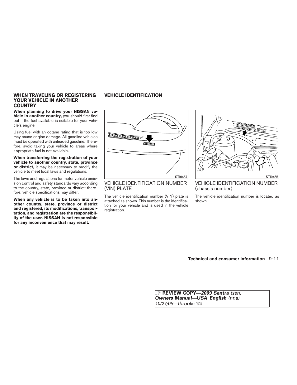 NISSAN 2009 Sentra User Manual | Page 299 / 326