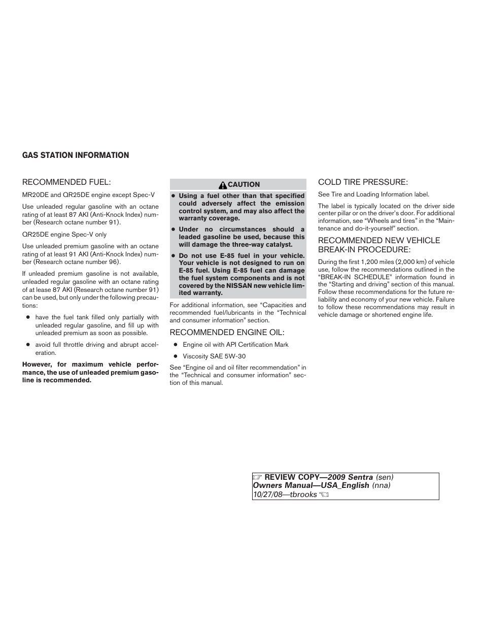 NISSAN 2009 Sentra User Manual | Page 326 / 326