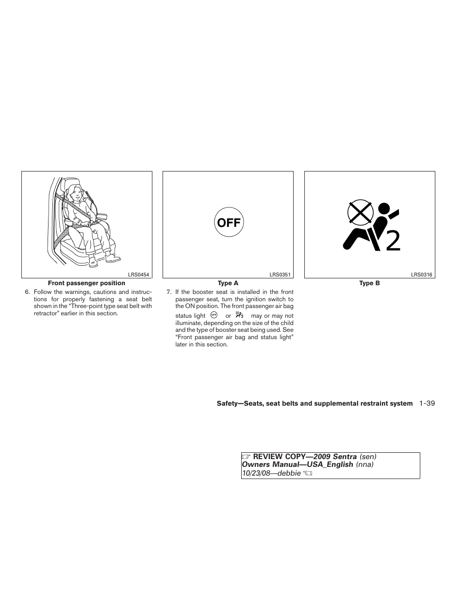 NISSAN 2009 Sentra User Manual | Page 55 / 326
