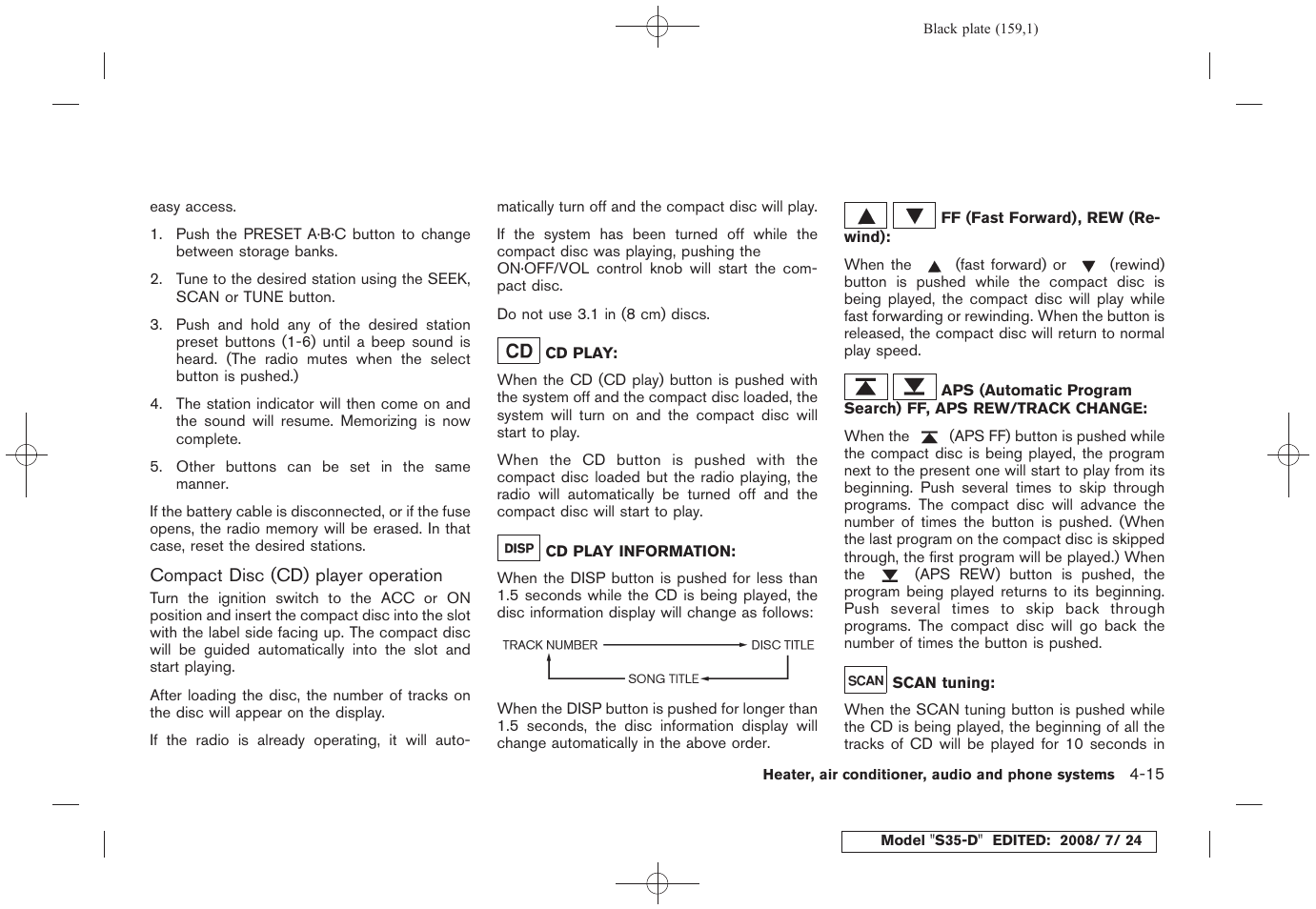 NISSAN 2009 Rogue User Manual | Page 161 / 316
