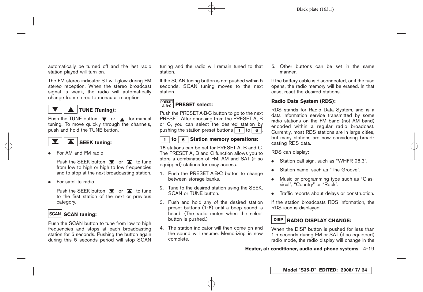 NISSAN 2009 Rogue User Manual | Page 165 / 316