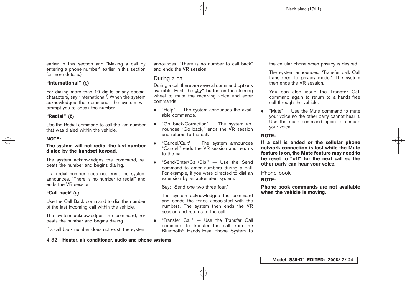NISSAN 2009 Rogue User Manual | Page 178 / 316