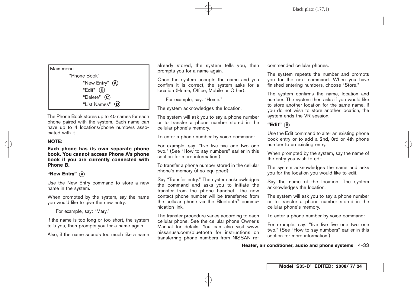 NISSAN 2009 Rogue User Manual | Page 179 / 316