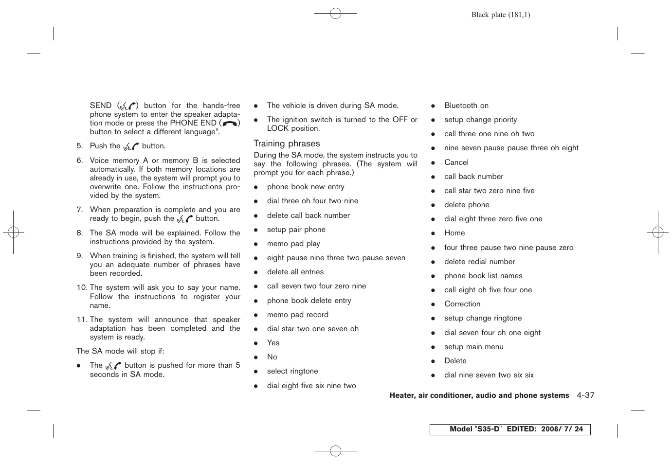 NISSAN 2009 Rogue User Manual | Page 183 / 316