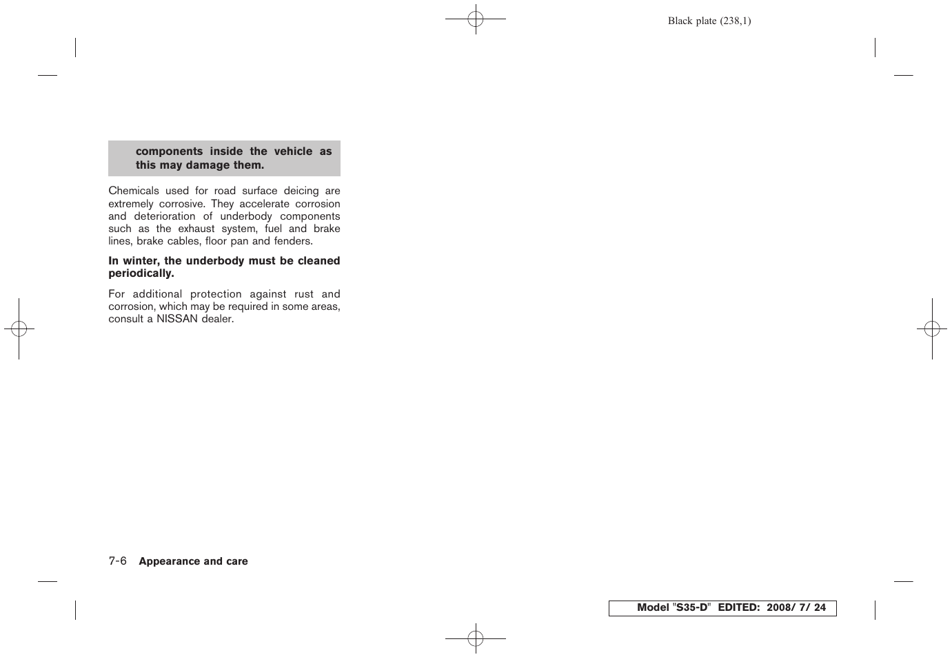 NISSAN 2009 Rogue User Manual | Page 240 / 316