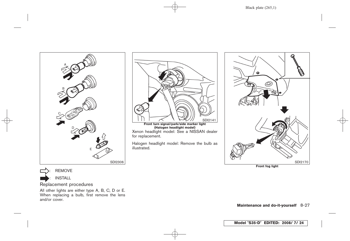 NISSAN 2009 Rogue User Manual | Page 267 / 316