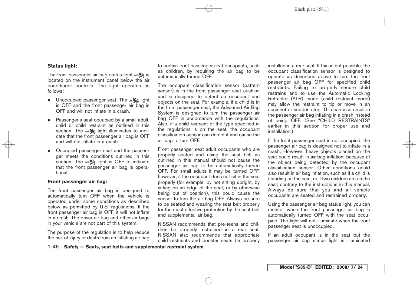 NISSAN 2009 Rogue User Manual | Page 59 / 316