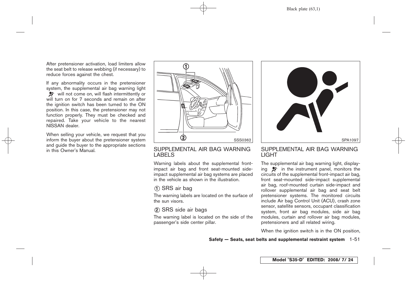 NISSAN 2009 Rogue User Manual | Page 64 / 316
