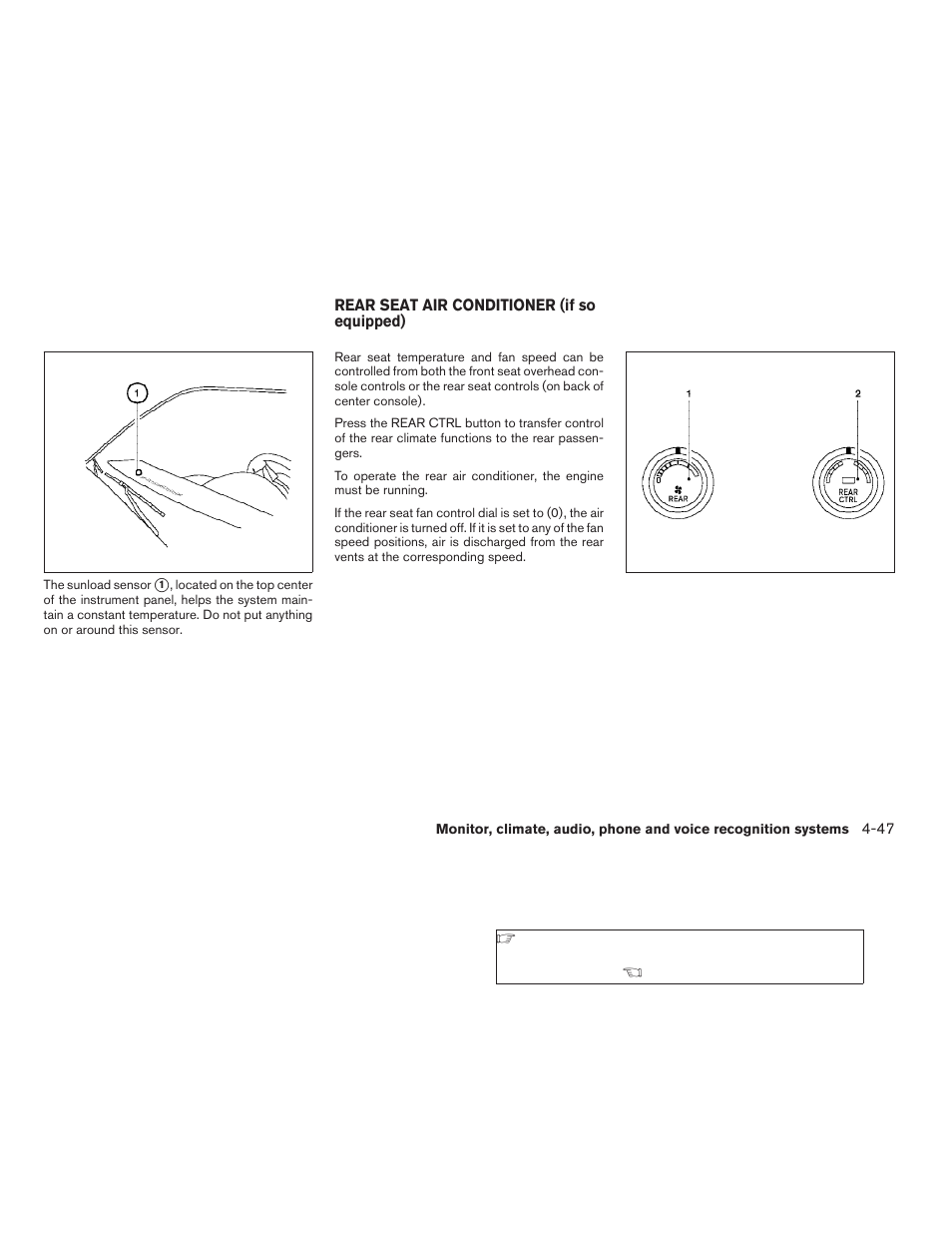 Rear seat air conditioner (if so equipped) -47 | NISSAN 2009 Pathfinder User Manual | Page 213 / 471