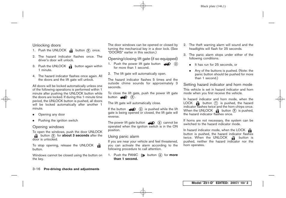 NISSAN 2009 Murano User Manual | Page 146 / 443