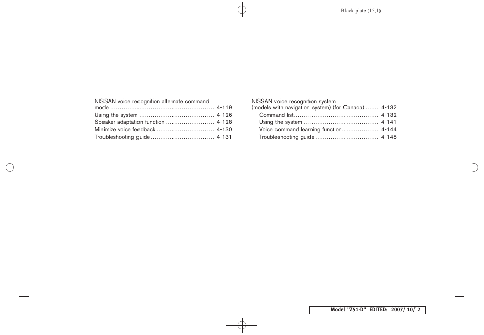 NISSAN 2009 Murano User Manual | Page 165 / 443