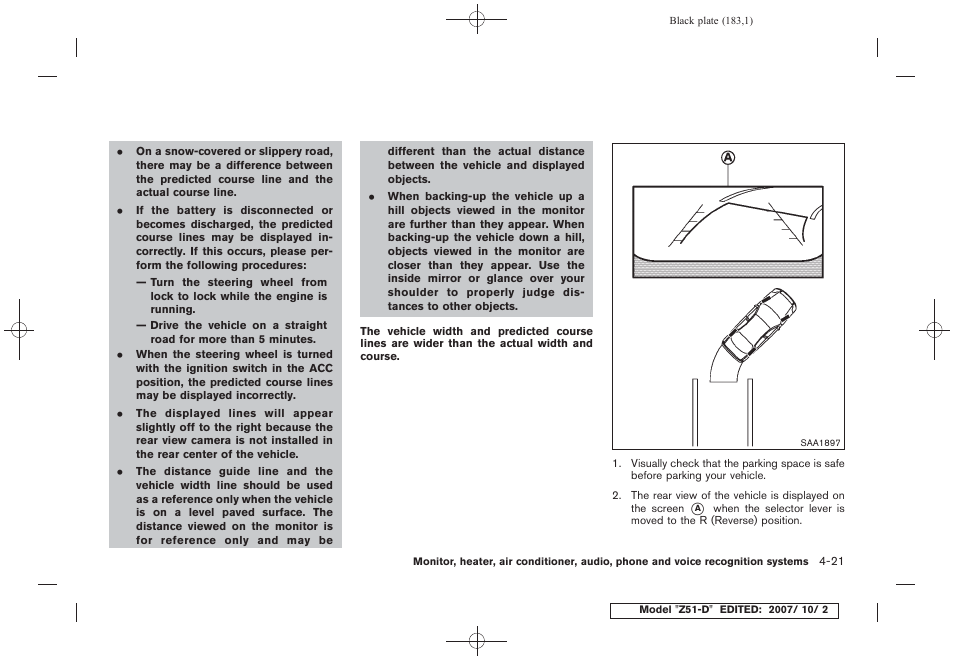 NISSAN 2009 Murano User Manual | Page 185 / 443