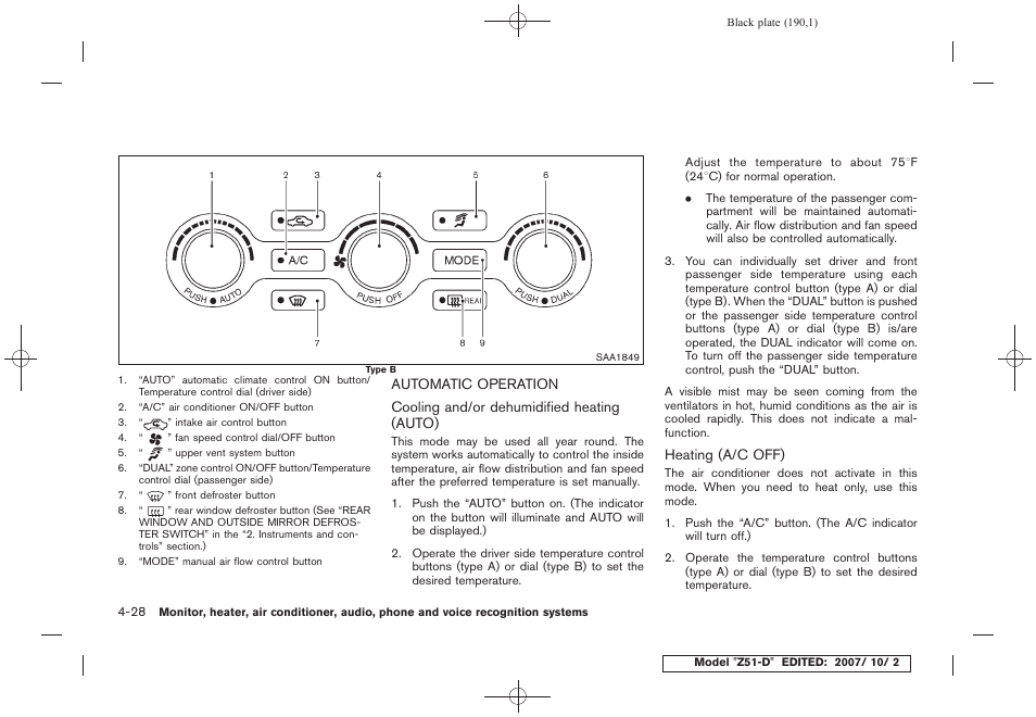 Automatic operation -28 | NISSAN 2009 Murano User Manual | Page 192 / 443