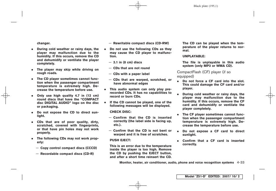 NISSAN 2009 Murano User Manual | Page 197 / 443