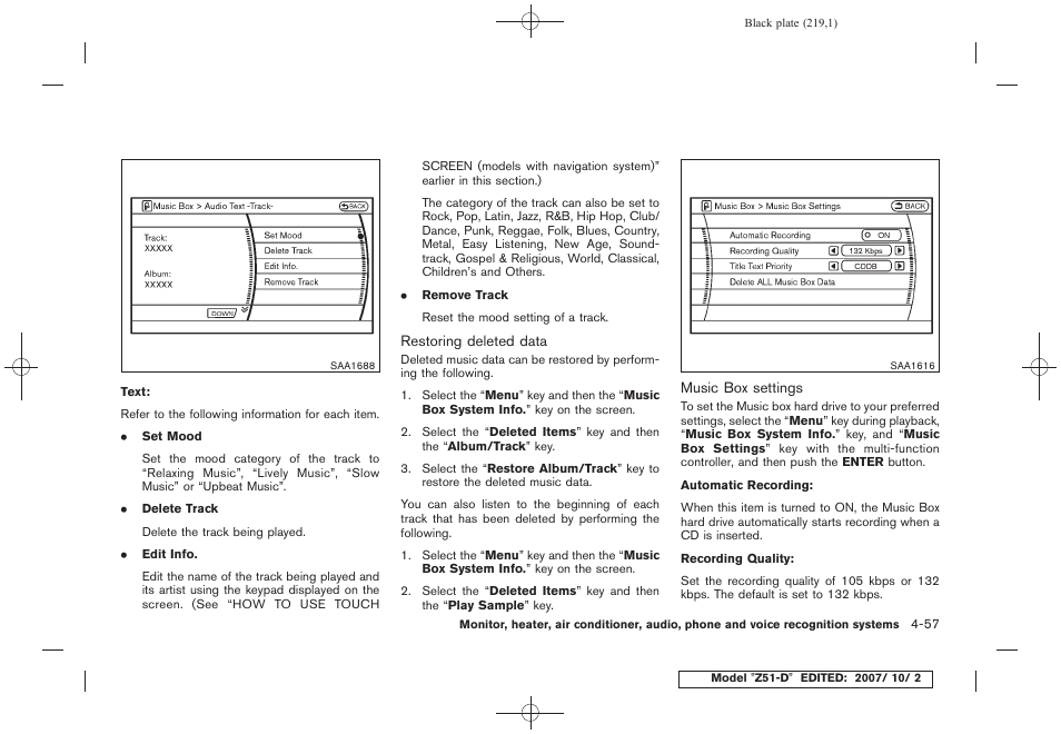 NISSAN 2009 Murano User Manual | Page 221 / 443