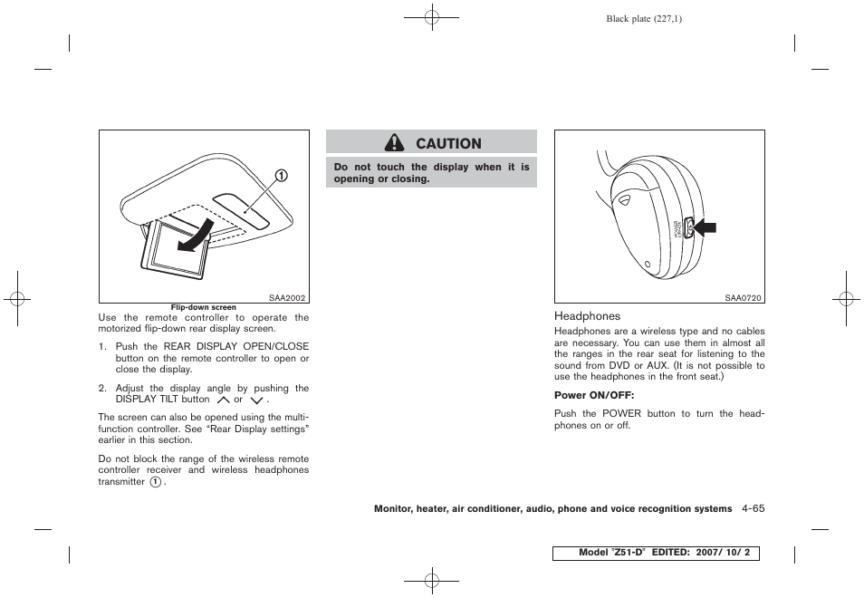 Caution | NISSAN 2009 Murano User Manual | Page 229 / 443