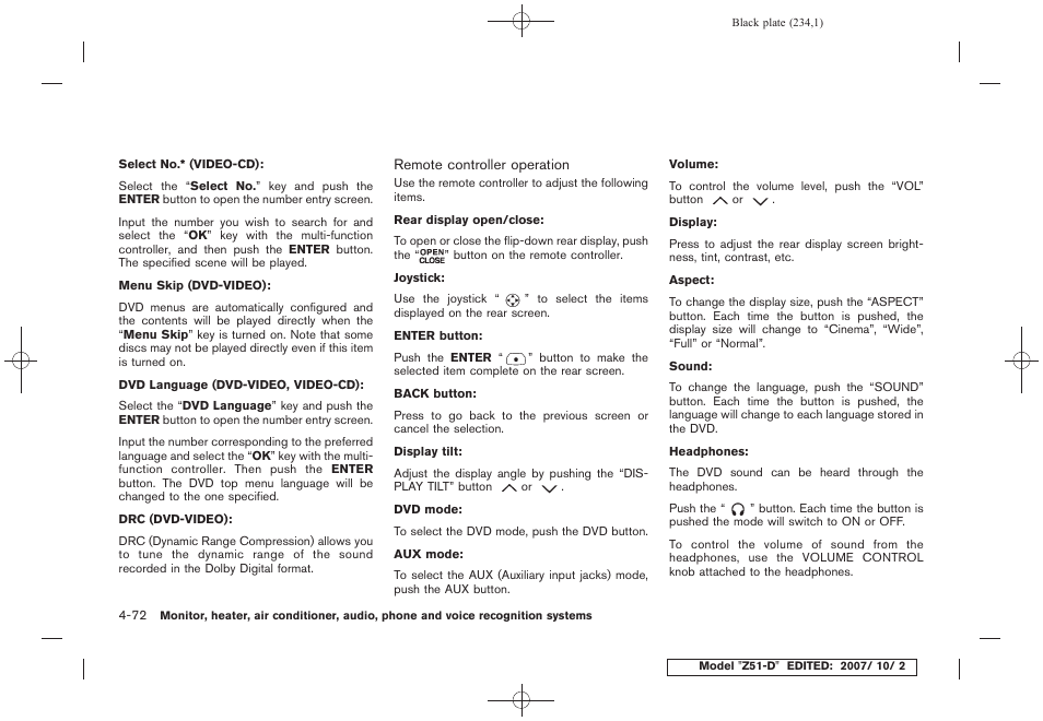 NISSAN 2009 Murano User Manual | Page 236 / 443