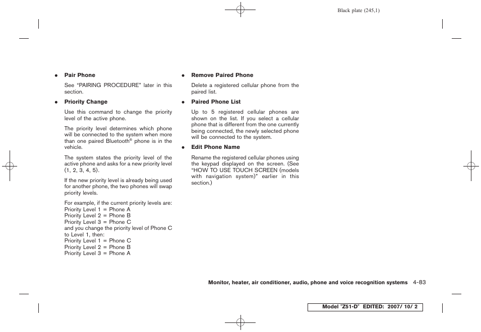 NISSAN 2009 Murano User Manual | Page 247 / 443