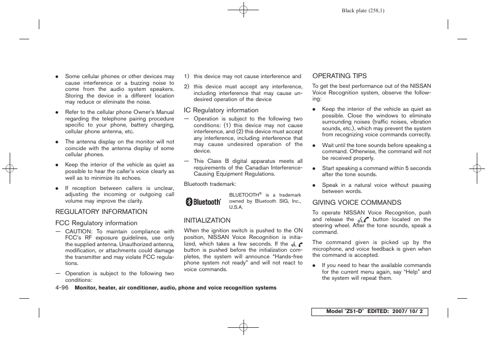 NISSAN 2009 Murano User Manual | Page 260 / 443