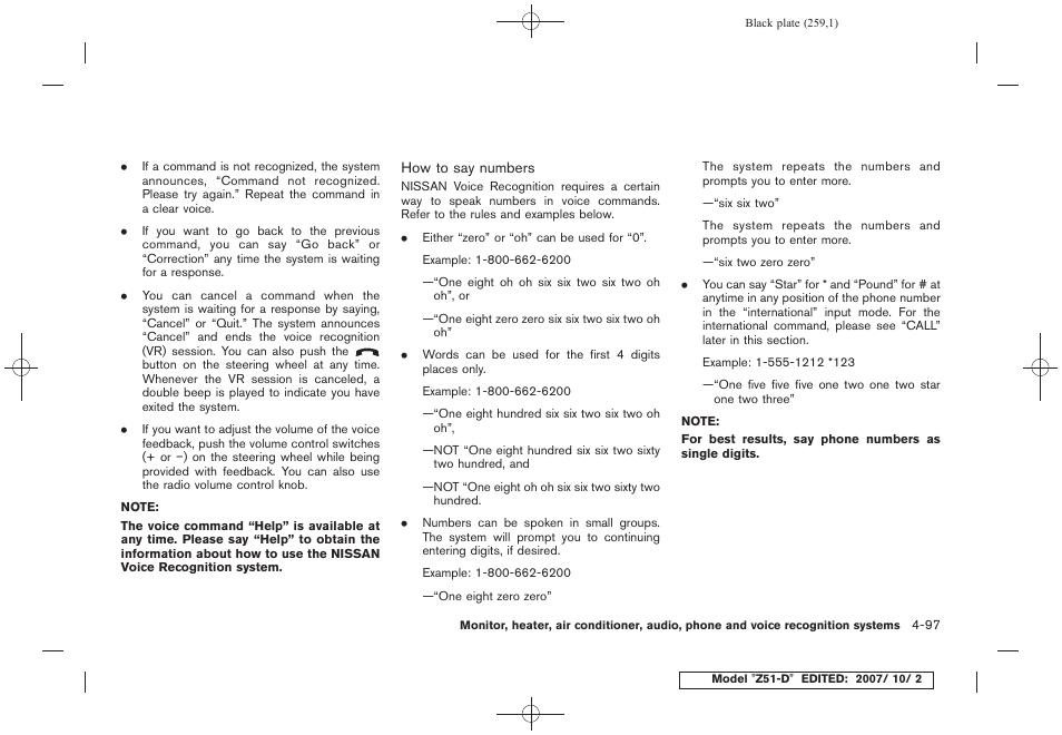 NISSAN 2009 Murano User Manual | Page 261 / 443