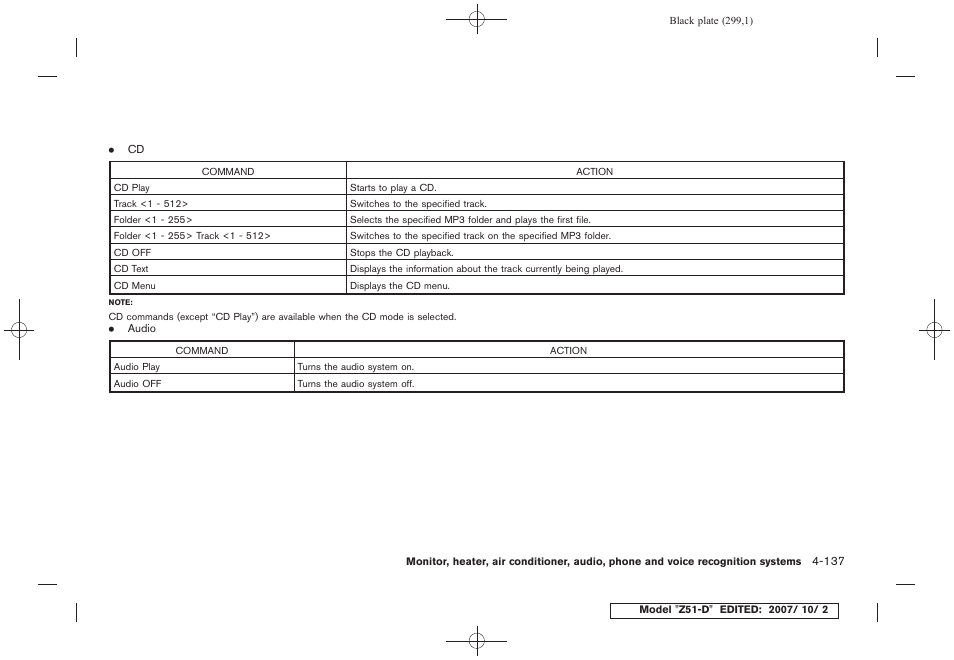 NISSAN 2009 Murano User Manual | Page 301 / 443