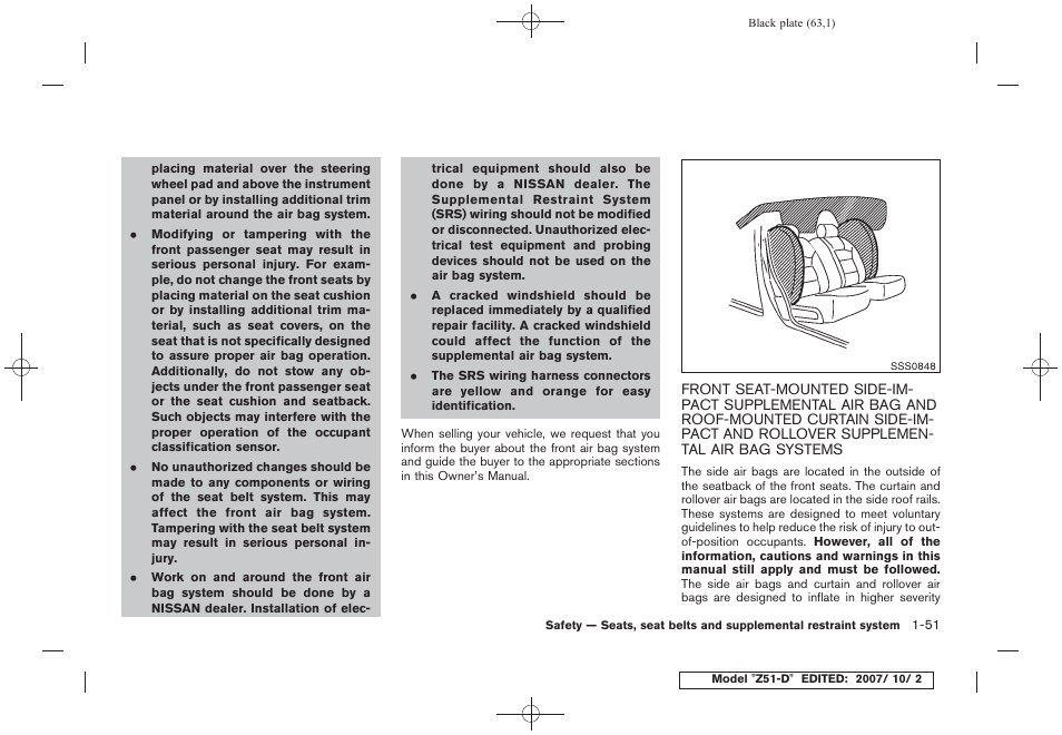 NISSAN 2009 Murano User Manual | Page 65 / 443