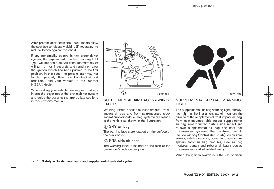 NISSAN 2009 Murano User Manual | Page 68 / 443