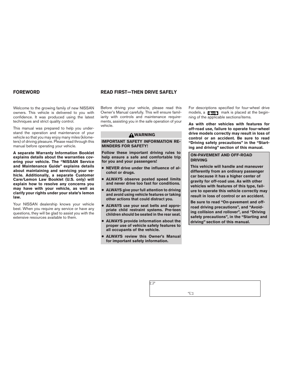 NISSAN 2009 Frontier User Manual | 366 pages