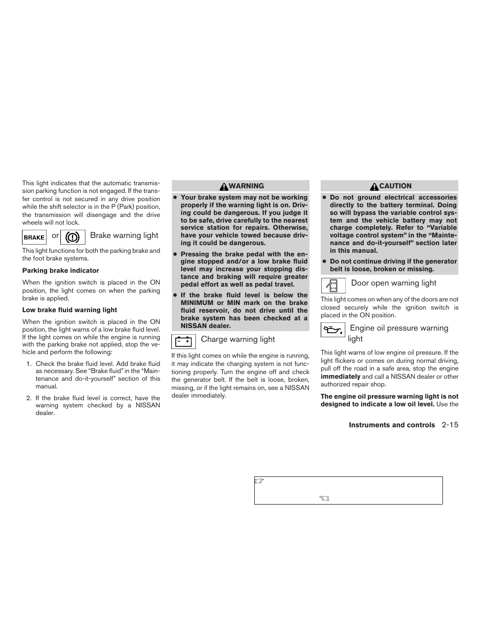 NISSAN 2009 Frontier User Manual | Page 103 / 366