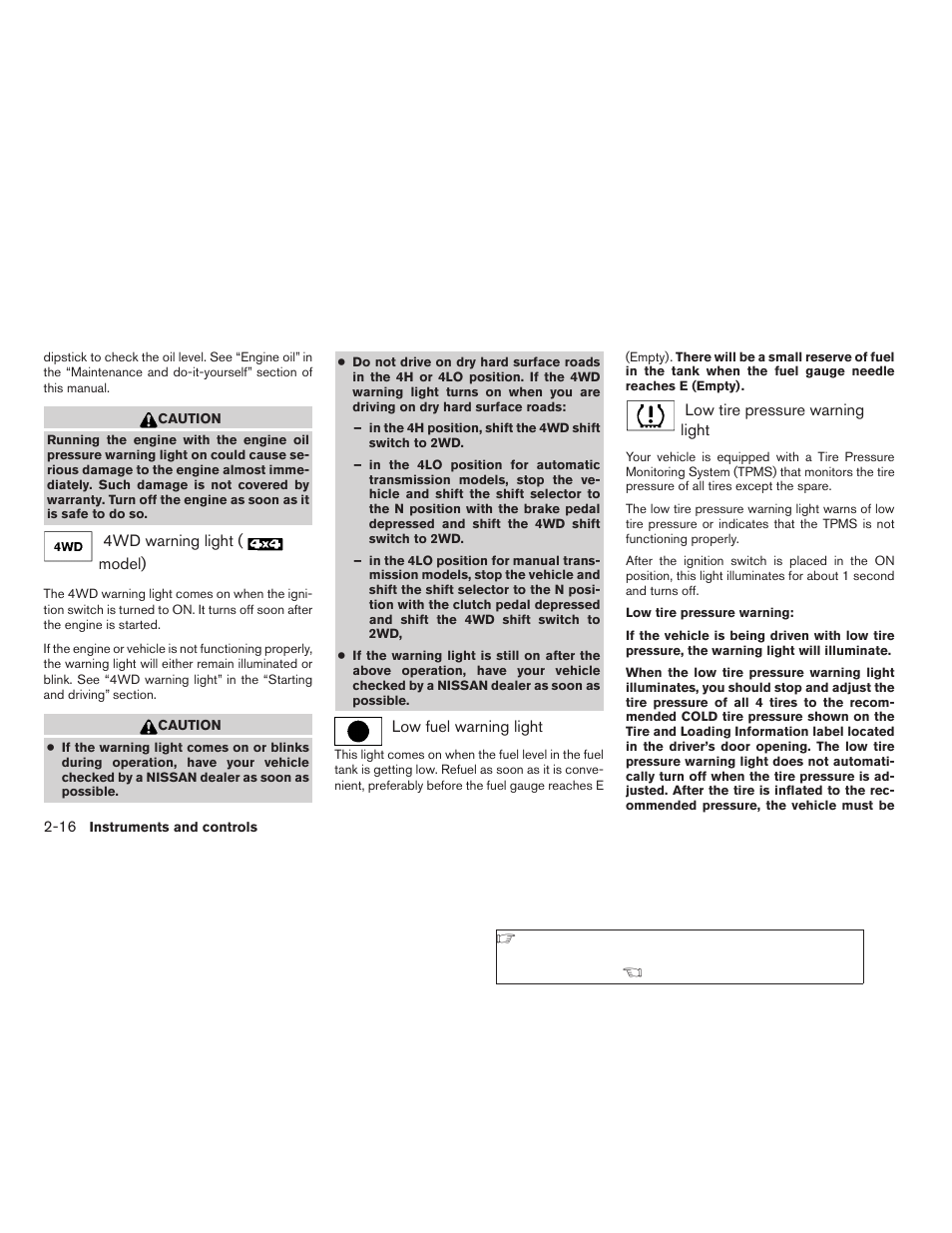 NISSAN 2009 Frontier User Manual | Page 104 / 366